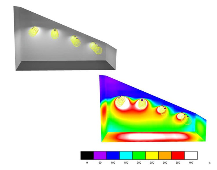 warehouse dialux simulation