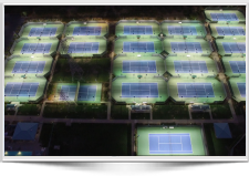 LED Tennis Lighting at Broadstone Racquet Club Metal Halide Before