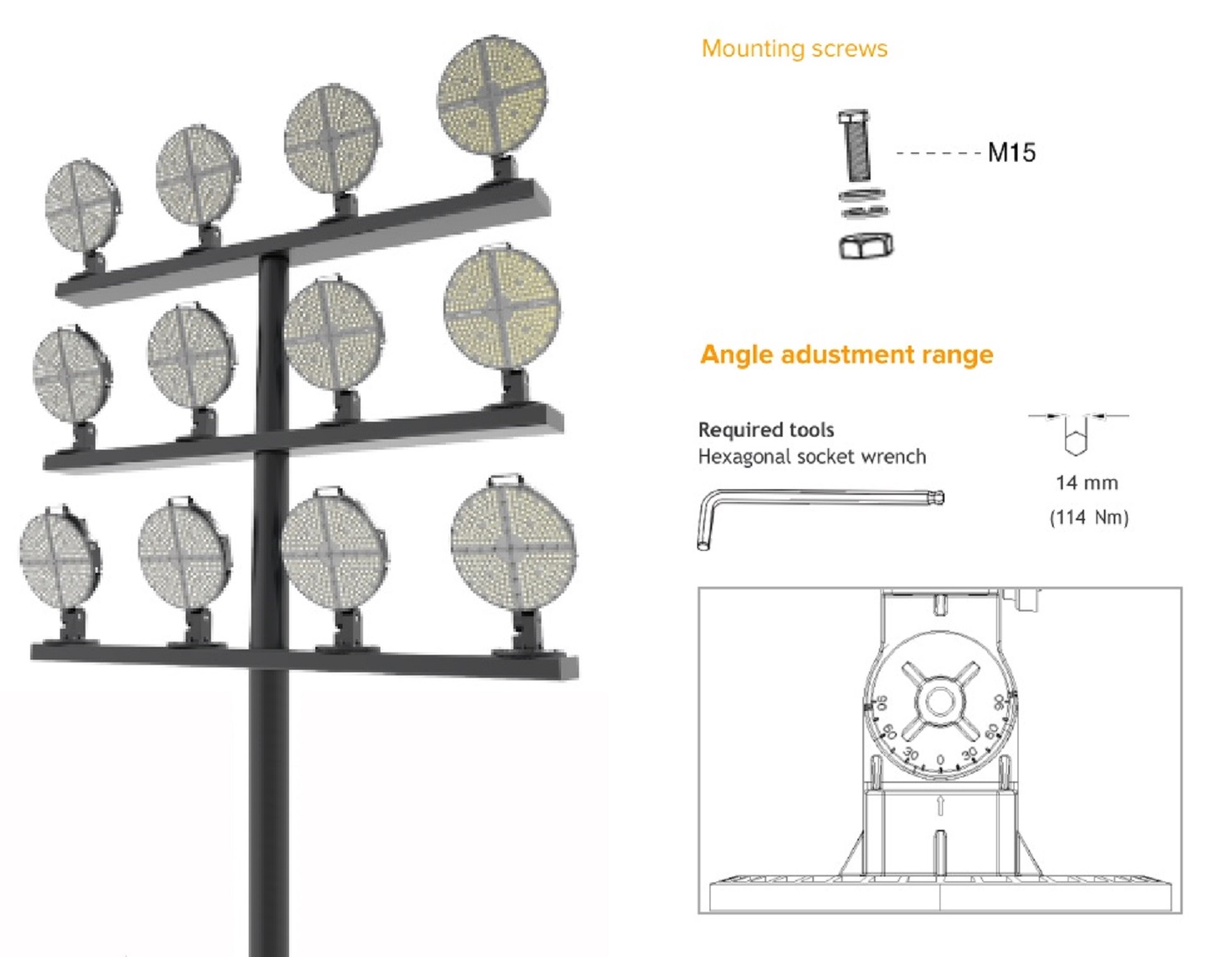 High wattage 600W strong waterproof IP65 big LED stadium sport light
