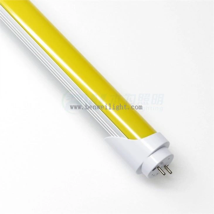 Anti UV G13 T8 Yellow LED tube frosted cover tube