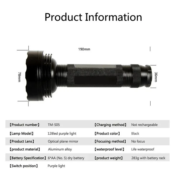 LED UV flashlight 6