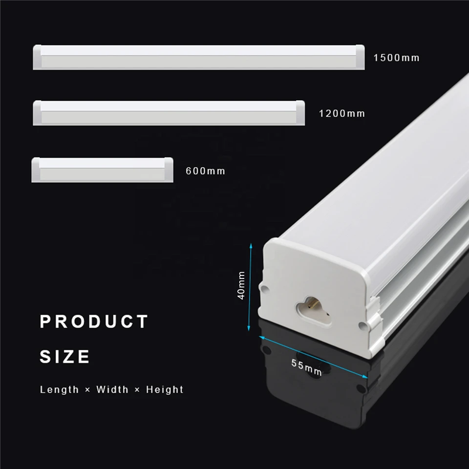 สำนักงานพาณิชย์/ที่อยู่อาศัย 600/1200/1500 มม. 2/4/5/8 ฟุตไฟ LED เชิงเส้นที่เชื่อมต่อได้/ไฟ LED Strip