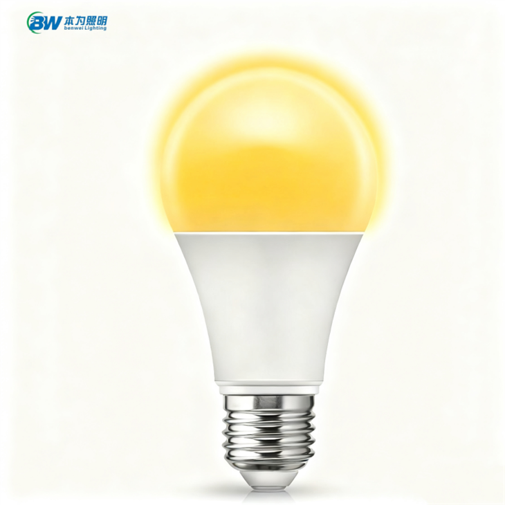 หลอดไฟ LED สีเหลืองอำพัน 590nm 100% ไม่มีแสงสีฟ้า