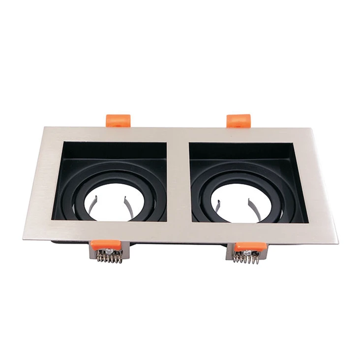 Dual Head LED Downlight - Square Recessed Ceiling Fixture (MR16/GU10) suppliers