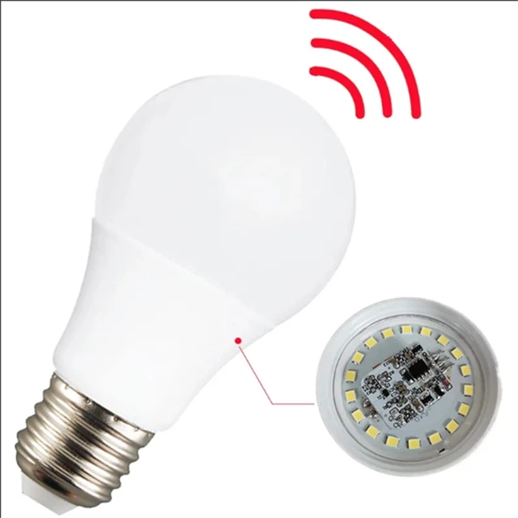 เซ็นเซอร์ไมโครเวฟเครื่องตรวจจับความเคลื่อนไหวเรดาร์หลอดไฟ LED สำหรับบ้าน