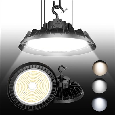 ไฟไฮเบย์ LED, 300W UFO 45000LM CCT แบบปรับได้ (5700K 5000K 4500K)